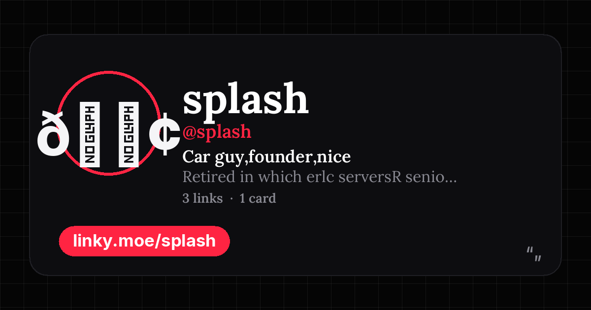 𝓢𝓹𝓵𝓪𝓼𝓱𝔂𝓫𝓸𝓲 (@splash) | Linky